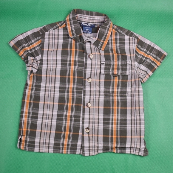 Cherokee Other - BOY'S Cherokee Button Down Short Sleeve Shirt (18M)